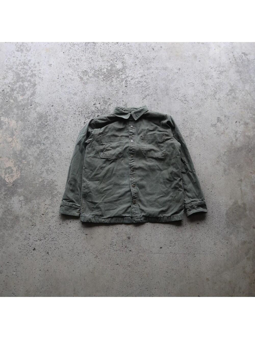 Brazos Work Force Green Canvas Chore Shirt Mens Large Workwear Overshirt Jacket